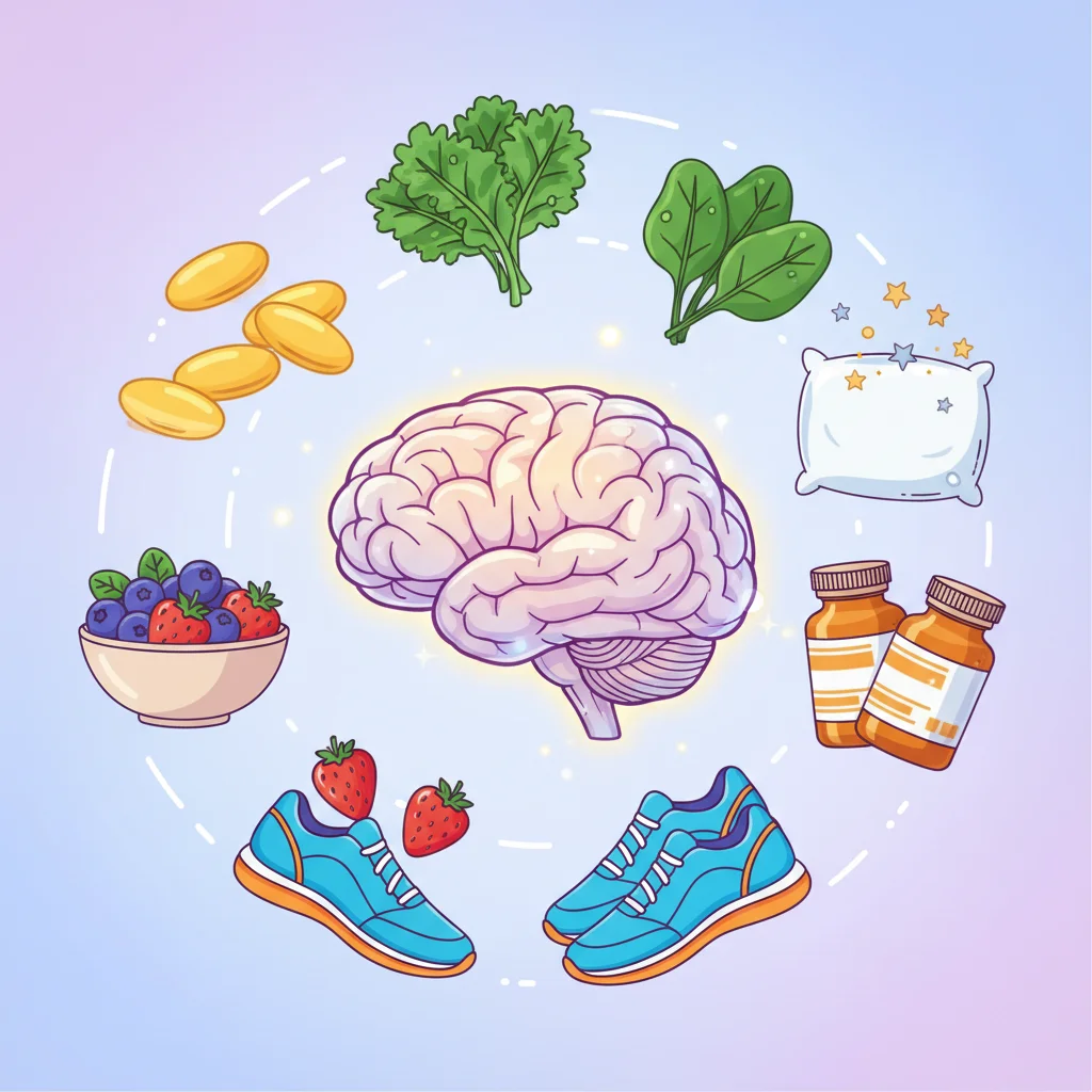 Brain Health: Evidence-Based Strategies to Prevent Cognitive Decline - Abstract visualization of neural pathways, brain protection, and cognitive health